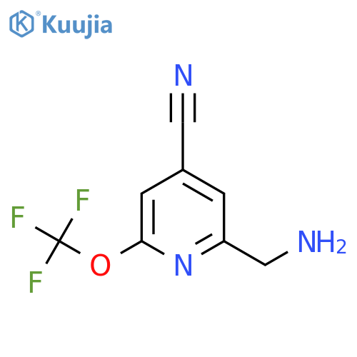 2-(Aminomethyl)-4-cyano-6-(trifluoromethoxy)pyridine structure