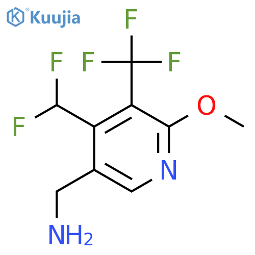 5-(Aminomethyl)-4-(difluoromethyl)-2-methoxy-3-(trifluoromethyl)pyridine structure