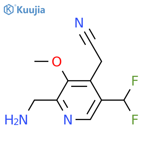 2-(Aminomethyl)-5-(difluoromethyl)-3-methoxypyridine-4-acetonitrile structure