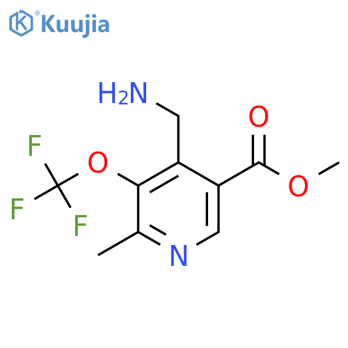 Methyl 4-(aminomethyl)-2-methyl-3-(trifluoromethoxy)pyridine-5-carboxylate structure