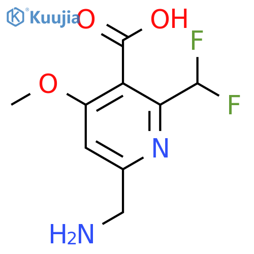 6-(Aminomethyl)-2-(difluoromethyl)-4-methoxypyridine-3-carboxylic acid structure
