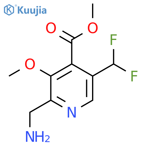 Methyl 2-(aminomethyl)-5-(difluoromethyl)-3-methoxypyridine-4-carboxylate structure