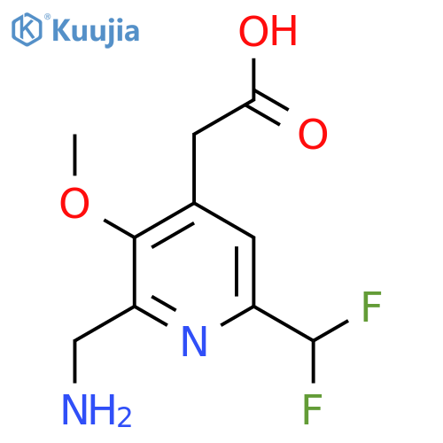 2-(Aminomethyl)-6-(difluoromethyl)-3-methoxypyridine-4-acetic acid structure