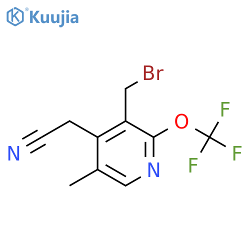 3-(Bromomethyl)-5-methyl-2-(trifluoromethoxy)pyridine-4-acetonitrile structure