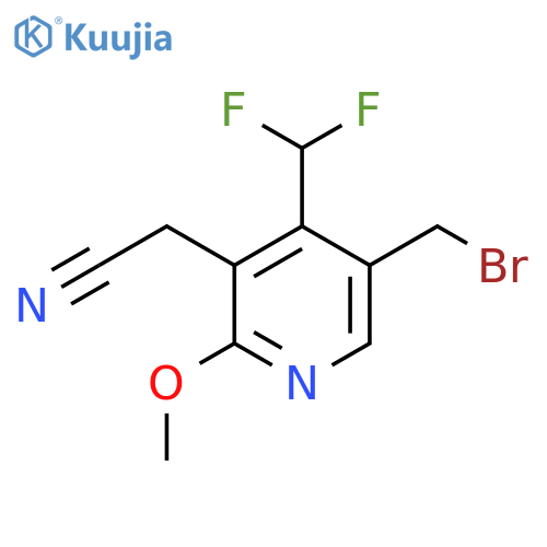 5-(Bromomethyl)-4-(difluoromethyl)-2-methoxypyridine-3-acetonitrile structure