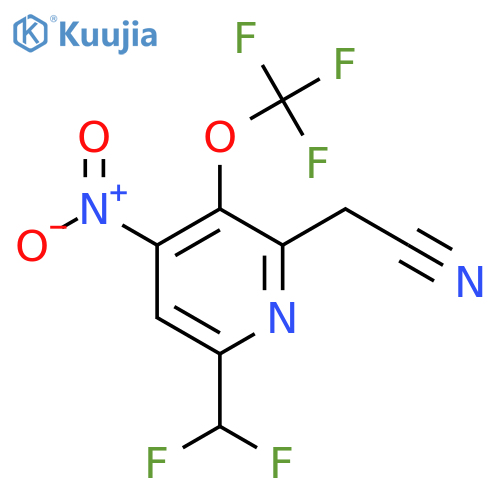 6-(Difluoromethyl)-4-nitro-3-(trifluoromethoxy)pyridine-2-acetonitrile structure