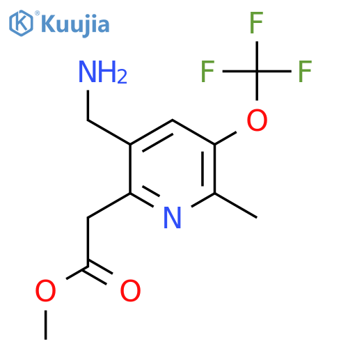 Methyl 5-(aminomethyl)-2-methyl-3-(trifluoromethoxy)pyridine-6-acetate structure