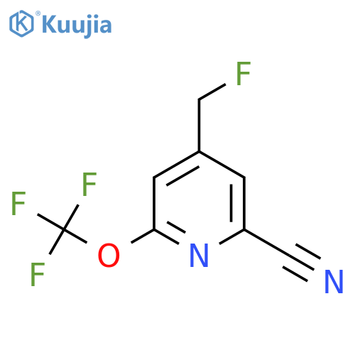 2-Cyano-4-(fluoromethyl)-6-(trifluoromethoxy)pyridine structure