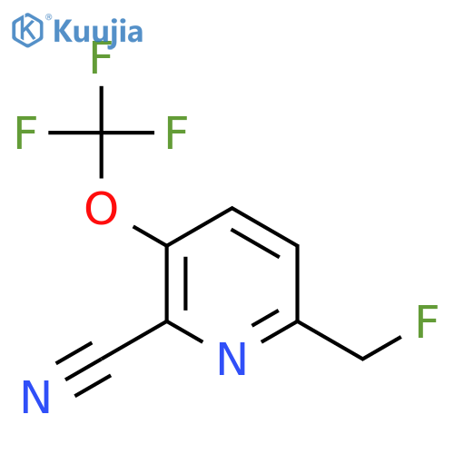 2-Cyano-6-(fluoromethyl)-3-(trifluoromethoxy)pyridine structure