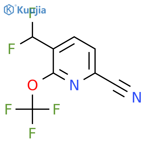 6-Cyano-3-(difluoromethyl)-2-(trifluoromethoxy)pyridine structure