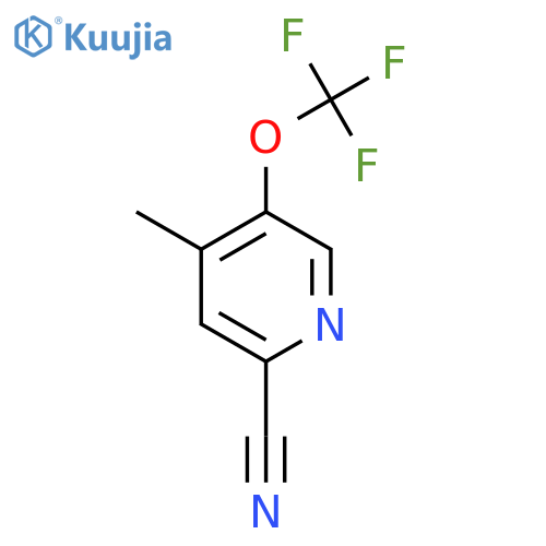 2-Cyano-4-methyl-5-(trifluoromethoxy)pyridine structure