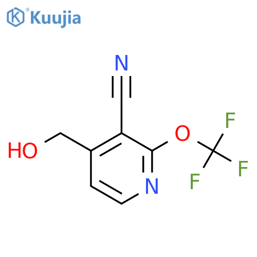3-Cyano-2-(trifluoromethoxy)pyridine-4-methanol structure