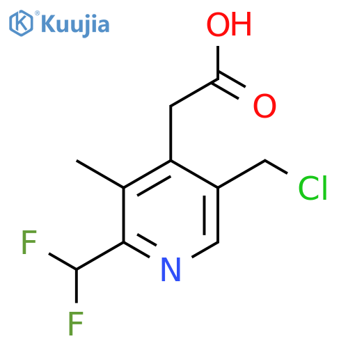 5-(Chloromethyl)-2-(difluoromethyl)-3-methylpyridine-4-acetic acid structure