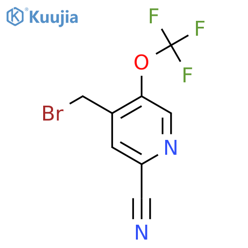 4-(Bromomethyl)-2-cyano-5-(trifluoromethoxy)pyridine structure