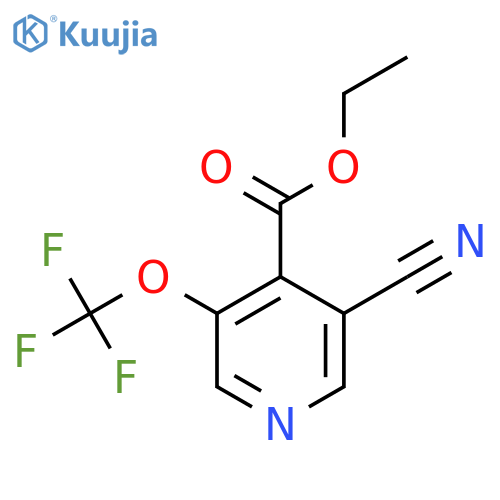 Ethyl 3-cyano-5-(trifluoromethoxy)pyridine-4-carboxylate structure