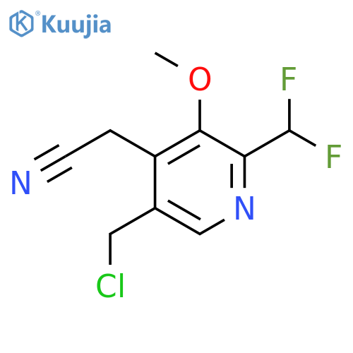5-(Chloromethyl)-2-(difluoromethyl)-3-methoxypyridine-4-acetonitrile structure