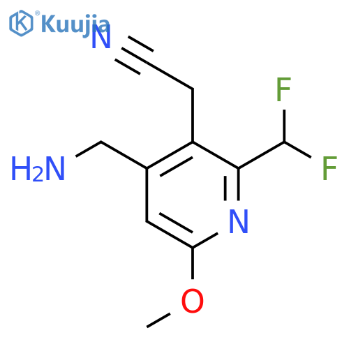 4-(Aminomethyl)-2-(difluoromethyl)-6-methoxypyridine-3-acetonitrile structure