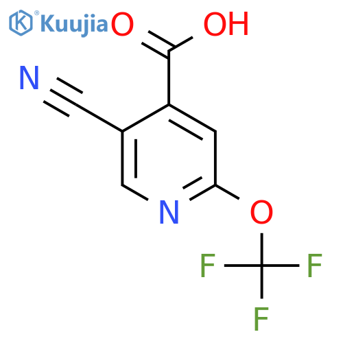 5-Cyano-2-(trifluoromethoxy)pyridine-4-carboxylic acid structure