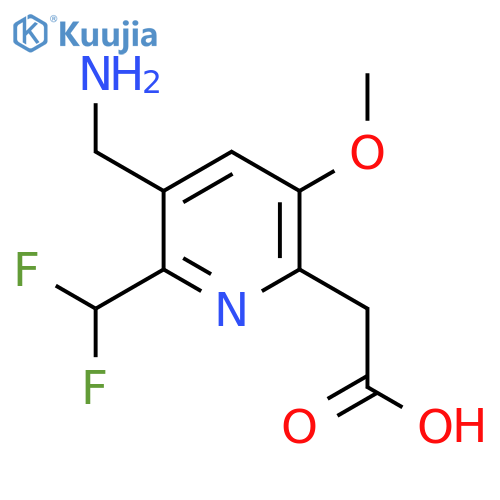 3-(Aminomethyl)-2-(difluoromethyl)-5-methoxypyridine-6-acetic acid structure