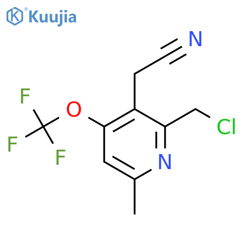 2-(Chloromethyl)-6-methyl-4-(trifluoromethoxy)pyridine-3-acetonitrile structure