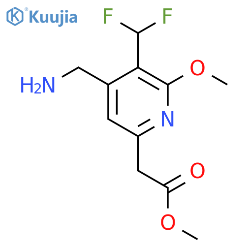 Methyl 4-(aminomethyl)-3-(difluoromethyl)-2-methoxypyridine-6-acetate structure