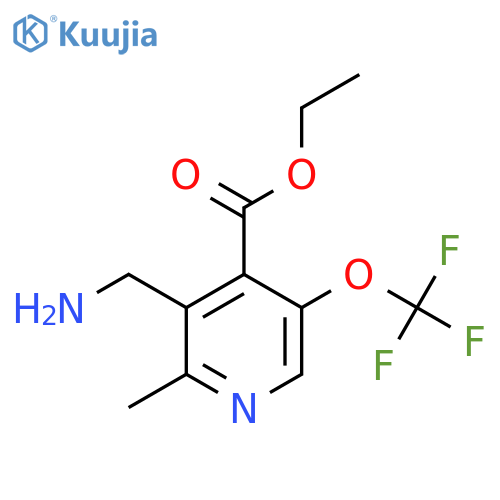 Ethyl 3-(aminomethyl)-2-methyl-5-(trifluoromethoxy)pyridine-4-carboxylate structure