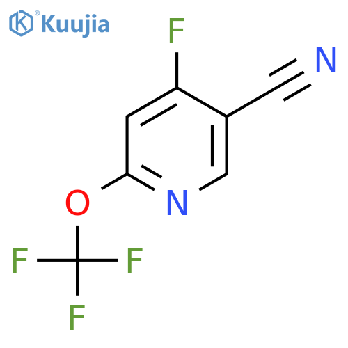 5-Cyano-4-fluoro-2-(trifluoromethoxy)pyridine structure