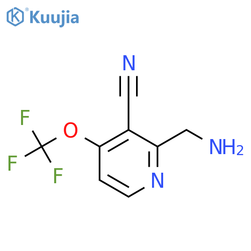 2-(Aminomethyl)-3-cyano-4-(trifluoromethoxy)pyridine structure