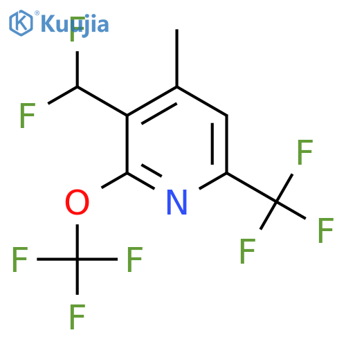 3-(Difluoromethyl)-4-methyl-2-(trifluoromethoxy)-6-(trifluoromethyl)pyridine structure