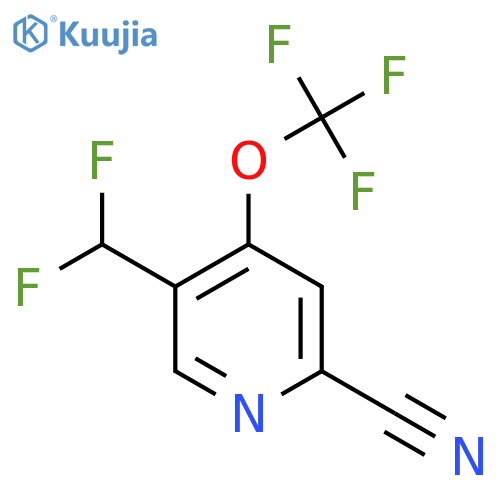 2-Cyano-5-(difluoromethyl)-4-(trifluoromethoxy)pyridine structure