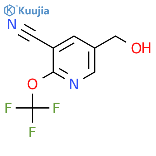 3-Cyano-2-(trifluoromethoxy)pyridine-5-methanol structure