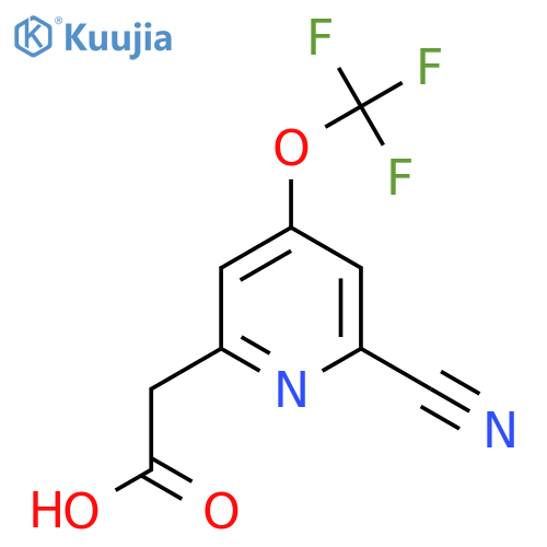 2-Cyano-4-(trifluoromethoxy)pyridine-6-acetic acid structure