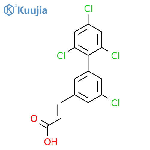 5,2',4',6'-Tetrachlorobiphenyl-3-acrylic acid structure