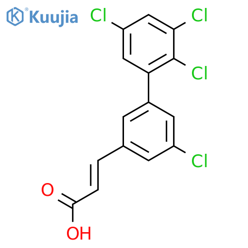 5,2',3',5'-Tetrachlorobiphenyl-3-acrylic acid structure