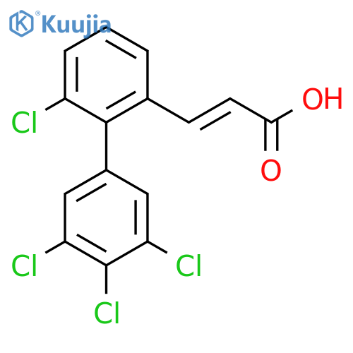 6,3',4',5'-Tetrachlorobiphenyl-2-acrylic acid structure