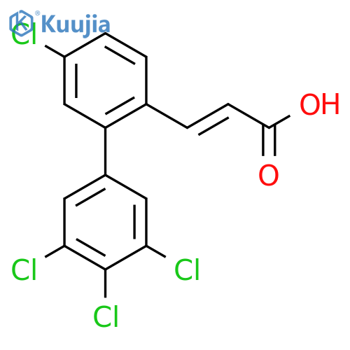 5,3',4',5'-Tetrachlorobiphenyl-2-acrylic acid structure