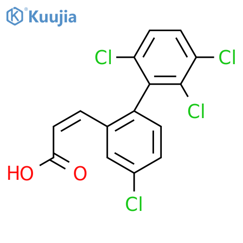 4,2',3',6'-Tetrachlorobiphenyl-2-acrylic acid structure