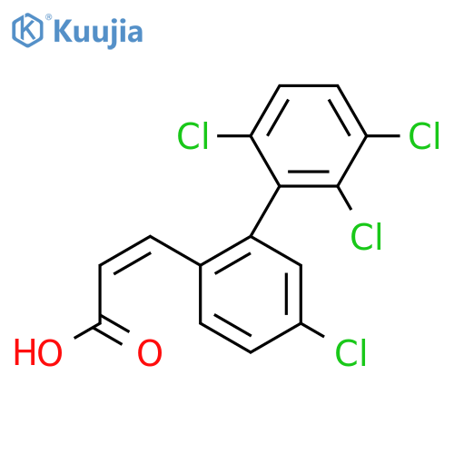 5,2',3',6'-Tetrachlorobiphenyl-2-acrylic acid structure