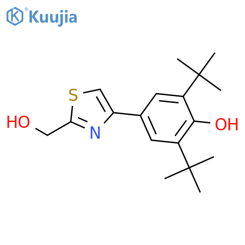 2-Thiazolemethanol, 4-[3,5-bis(1,1-dimethylethyl)-4-hydroxyphenyl]- structure