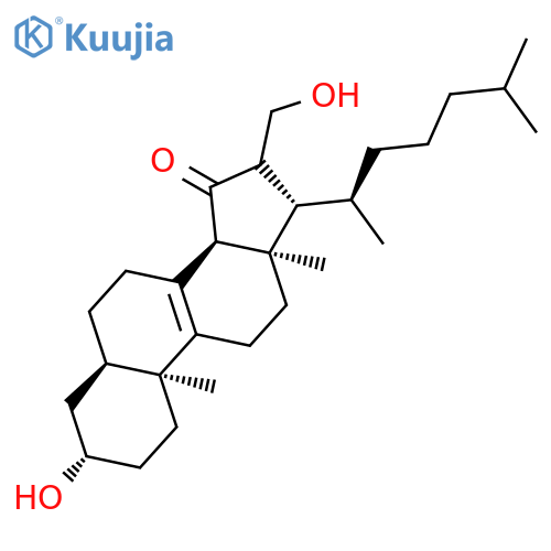 Cholest-8-en-15-one, 3-hydroxy-16-(hydroxymethyl)-, (3b,5b,14b)- structure
