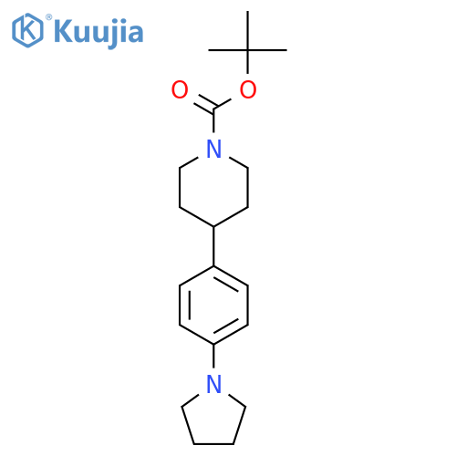 4-(4-Pyrrolidin-1-yl-phenyl)-piperidine-1-carboxylic acid tert-butyl ester structure