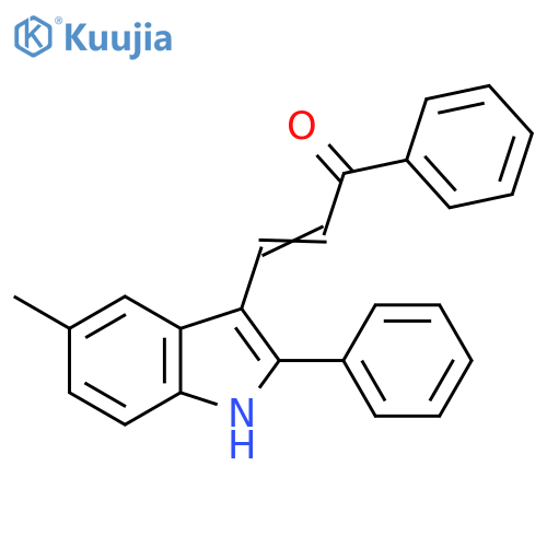 2-Propen-1-one, 3-(5-methyl-2-phenyl-1H-indol-3-yl)-1-phenyl- structure