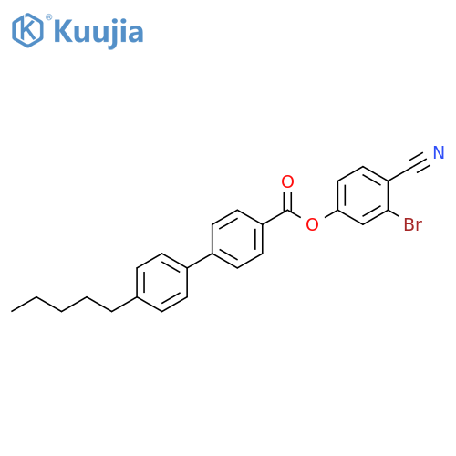 [1,1'-Biphenyl]-4-carboxylic acid, 4'-pentyl-, 3-bromo-4-cyanophenylester structure
