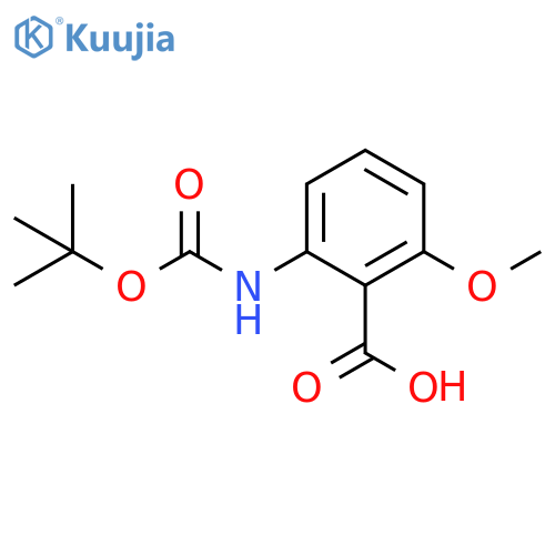 Benzoic acid, 2-[[(1,1-dimethylethoxy)carbonyl]amino]-6-methoxy- structure
