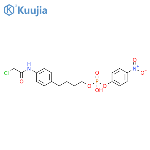 Phosphoric acid, mono[4-[4-[(chloroacetyl)amino]phenyl]butyl] mono(4-nitrophenyl) ester (9CI) structure