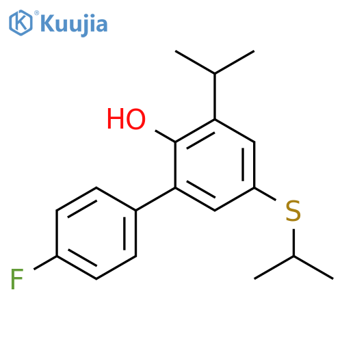 [1,1'-Biphenyl]-2-ol, 4'-fluoro-3-(1-methylethyl)-5-[(1-methylethyl)thio]- structure