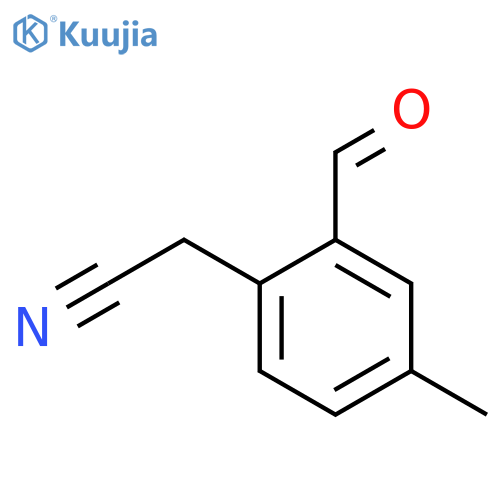 Benzeneacetonitrile, 2-formyl-4-methyl- (9CI) structure