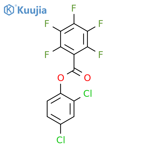 Benzoic acid, pentafluoro-, 2,4-dichlorophenyl ester structure