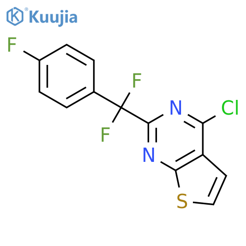 4-Chloro-2-(difluoro(4-fluorophenyl)methyl)thieno[2,3-d]pyrimidine structure