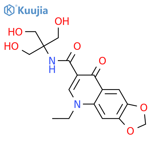 1,3-Dioxolo[4,5-g]quinoline-7-carboxamide,5-ethyl-5,8-dihydro-N-[2-hydroxy-1,1-bis(hydroxymethyl)ethyl]-8-oxo- structure